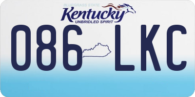 KY license plate 086LKC