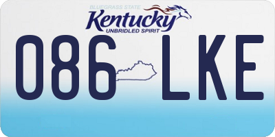 KY license plate 086LKE