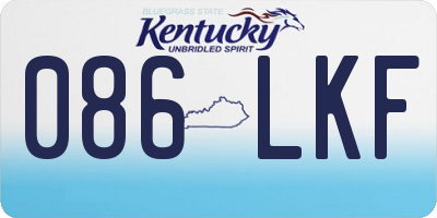 KY license plate 086LKF
