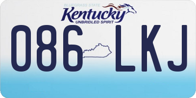 KY license plate 086LKJ