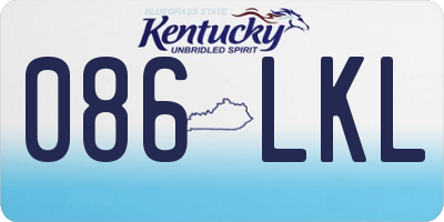 KY license plate 086LKL