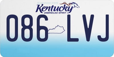 KY license plate 086LVJ