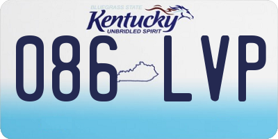 KY license plate 086LVP
