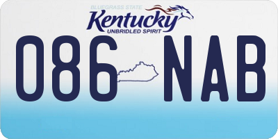 KY license plate 086NAB
