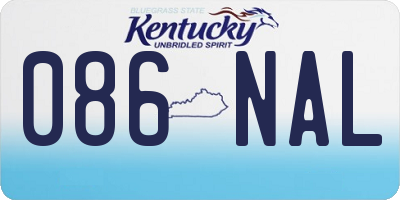KY license plate 086NAL