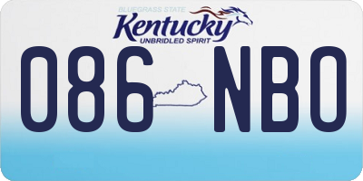 KY license plate 086NBO