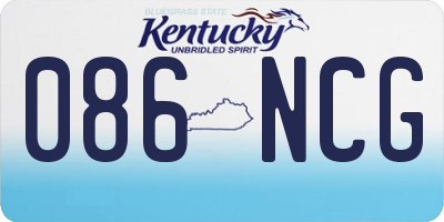 KY license plate 086NCG