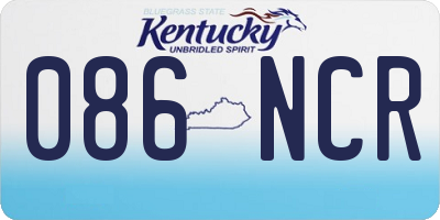KY license plate 086NCR