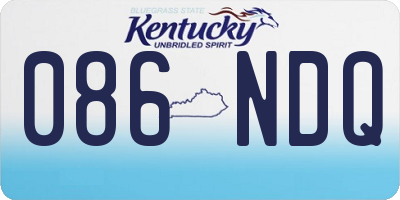 KY license plate 086NDQ