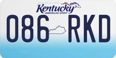 KY license plate 086RKD