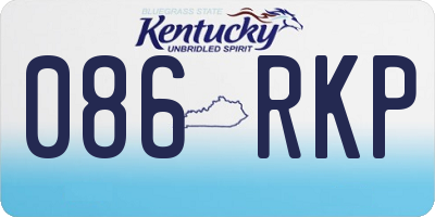 KY license plate 086RKP