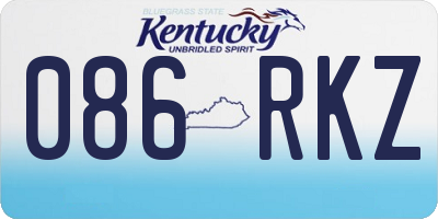 KY license plate 086RKZ