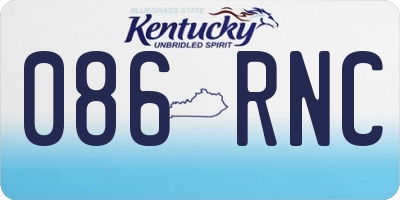KY license plate 086RNC