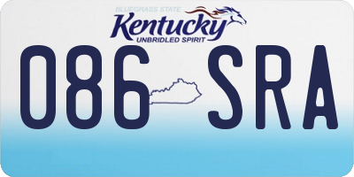 KY license plate 086SRA
