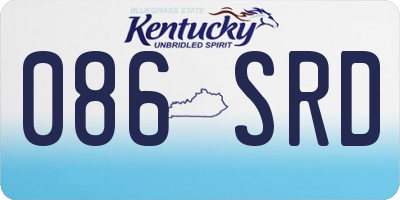 KY license plate 086SRD