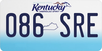 KY license plate 086SRE
