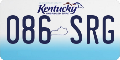 KY license plate 086SRG