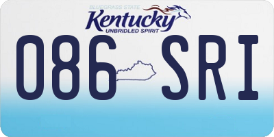 KY license plate 086SRI