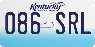 KY license plate 086SRL