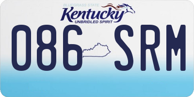 KY license plate 086SRM