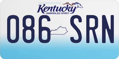 KY license plate 086SRN
