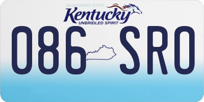 KY license plate 086SRO