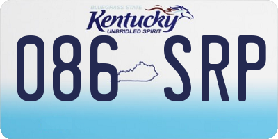 KY license plate 086SRP