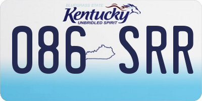 KY license plate 086SRR
