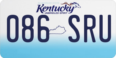 KY license plate 086SRU