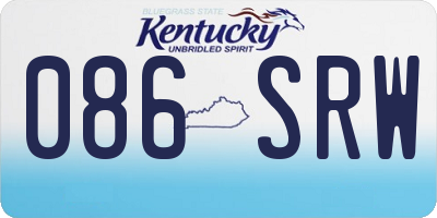 KY license plate 086SRW