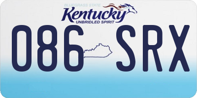 KY license plate 086SRX