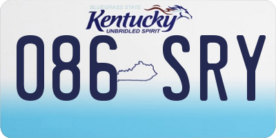 KY license plate 086SRY