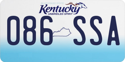 KY license plate 086SSA