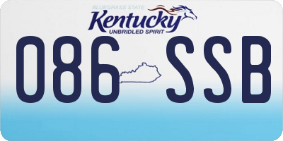 KY license plate 086SSB