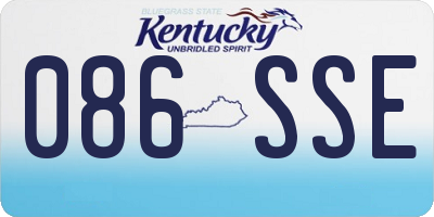 KY license plate 086SSE