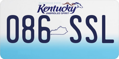 KY license plate 086SSL