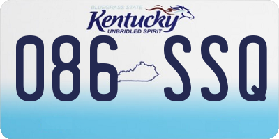 KY license plate 086SSQ
