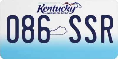 KY license plate 086SSR