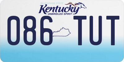 KY license plate 086TUT