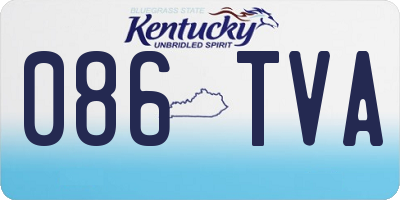 KY license plate 086TVA