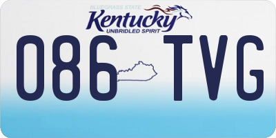 KY license plate 086TVG
