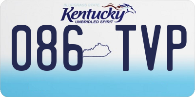 KY license plate 086TVP
