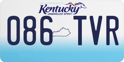 KY license plate 086TVR
