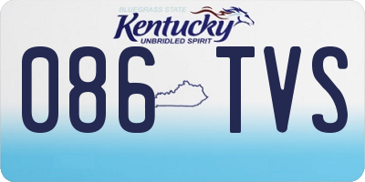 KY license plate 086TVS
