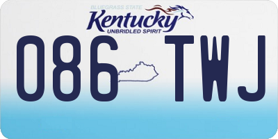 KY license plate 086TWJ