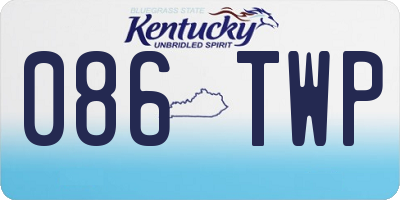 KY license plate 086TWP