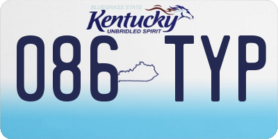 KY license plate 086TYP