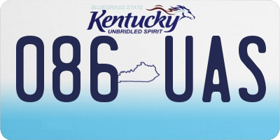 KY license plate 086UAS