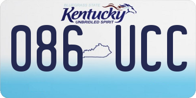 KY license plate 086UCC