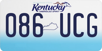 KY license plate 086UCG
